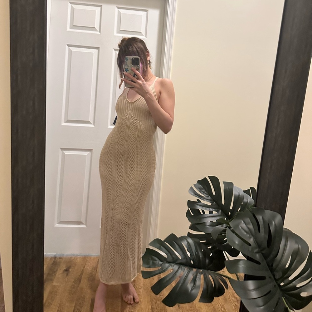 Freshman Beige Maxi Dress